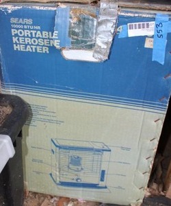 lot 553 image: Sears Portable Kerosene Heater (Still in Box)
