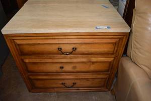 lot 84 image: Pennsylvania House Nightstand with Stone Top
