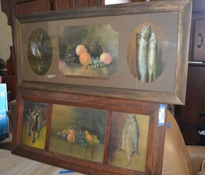 lot 94 image: Wall Art 2 Framed Fish, Foal and Fruits Prints