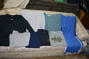 lot 220 image: Mens Long-Sleeve Tops Size XXL and Ralph Lauren Pajama Bottoms