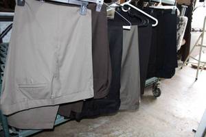 lot 151 image: Mens Dress Pants 40x32 sizes, Haggar, Boss and Ralph Lauren Brands, Some not yet tailored