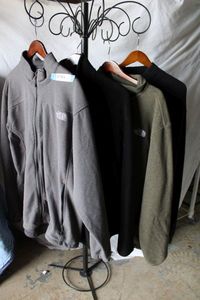 lot 241 image: Mens Fleece Jackets (St. Johns Bay and North Face Brands) and Polo Sweater, Size XXL