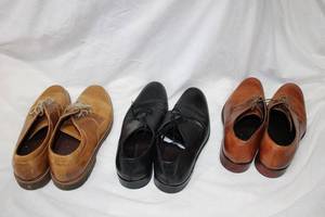 lot 258 image: Mens  Neil M Leather Uppers Shoes Size 11 12 D, Mens Varvatos USA Black Shoes, and Mens Cole HaanNike Air Shoes Size 11 12 M