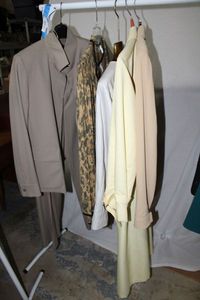 lot 146 image: Womens Clothes Emanuel Jacket Size 1044, London Fog Coat Size 12 Reg., Antonio Melani Size M, Dana Buchman Top and Jacket Size M, and Ellen Tracy Pant size 8 and Jacket Size 10