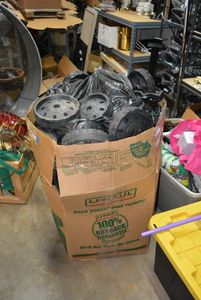 lot 59 image: Box of Plastic Wheels, Generous Amount