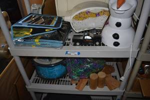 lot 205 image: Olaf Slushie Maker, Easy Bake Oven, Remote Control Truck, Organizer Bag, Large Wooden Blocks, and More