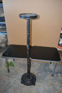 lot 267 image: Vintage Pedestal Stand with Oriental Carvings