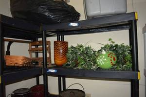 lot 203 image: Vase, Baskets and Greenery PLUS Christmas Cookie Jar