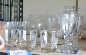 lot 32 image: Glasses and Goblets with Pitcher
