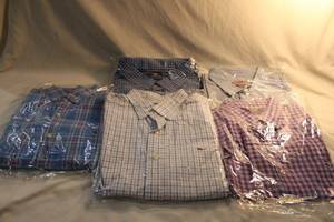 lot 349 image: (5) Vineyard Vines Shirts. Includes WHEELER shirt XL, TUCKER shirt (L), TUCKER shirt (M), WHALE shirt (M), and MURRAY shirt (3XB). (Bid is times the money)