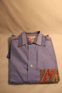 lot 300 image: Robert Graham designer mens shirt. Patchwork shirt (Small)