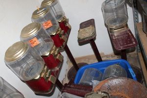 lot 107 image: Candy Vending Machines, Stands and Extra Parts