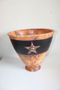 lot 295 image: Large Planter with Star Emblem 14.5Tall x 16Wide
