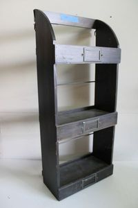 lot 293 image: 3-Tiered Hanging Shelf Unit, tag says Made in Phillippines  31Tall x 13Wide x 6.5Deep