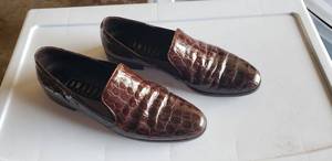 lot 20 image: Amalfi Italy Brown Leather Shoes, Size 9 12
