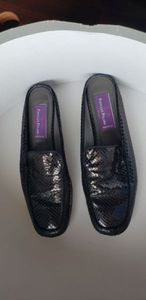 lot 54 image: Womens Shoes Phyllis Poland Black Python (Made in Italy Size 9 12 AA), Gray Stuart Weitzman, and Palizzie Black with Rhinestones (Size 9 12 N) Shoes