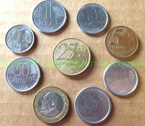 lot 181 image: Foreign coins including Kenya & Brasil