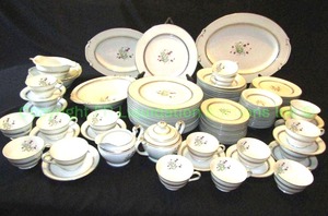 lot 158 image: Vintage Platinum Beauty porcelain serving set