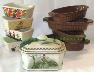 lot 16 image: Gerzit West Germany stoneware casserole dishes and more as shown