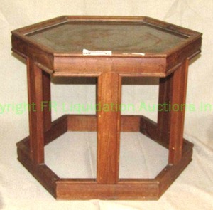 lot 45 image: Vintage Brown-Saltman hexagon shaped end table
