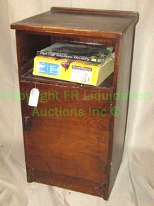 lot 112 image: Vintage telephone cabinet