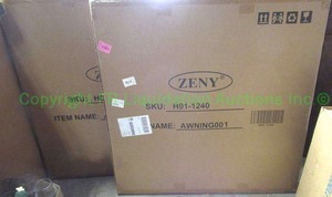lot 303 image: Zeny overhead patiodoor awnings model H01-1240, two total in sealed boxes