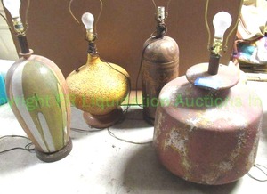 lot 255 image: Retro lamps as shown, 4 total