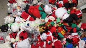lot 296 image: Stuffed Christmas characters and animals, very generous quantity