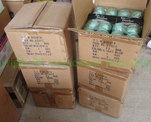 lot 291 image: Christmas ornaments assorted colors, 6 boxes full unopened packs