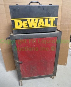 lot 215 image: Dewalt metal tool box and lower tool cabinet