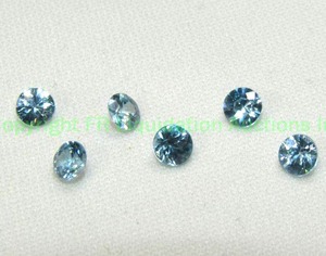 lot 136 image: (6) gemstone dealer parcels. Blue Zircon .35 carats. Min 4.5 mm rounds