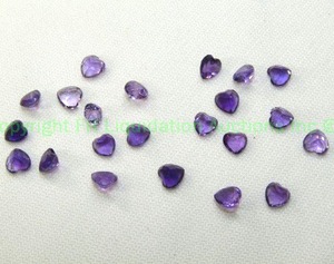 lot 141 image: (2) Gemstone parcels of AFRICAN Amethyst. 10 cttw 5x5mm