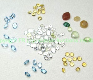 lot 341 image: (7) Gemstone parcels. Includes Citrine, Blue Zircon Blue Topaz, Mixed Plus