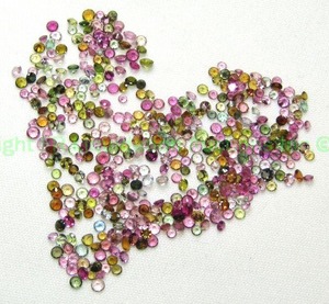 lot 342 image: Gemstone parcel of mixed color Tourmalines, rounds 10.00 cttw