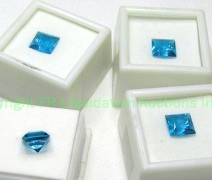 lot 343 image: (4) Paraiba Ice Blue Simulant. Varying sizes.