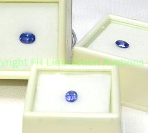 lot 353 image: (3) Tanzanite gemstones. .60 carat. 7x5mm ovals.