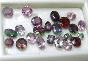lot 358 image: Spinel Gemstones. 13.00 carat parcel Mixed Color 23 count