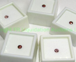 lot 361 image: (5) Raspberry Zircon gemstones. .60 carat min. 5mm rounds.