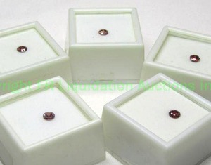 lot 362 image: (5) Raspberry Zircon gemstones. .60 carat min. 5mm rounds.