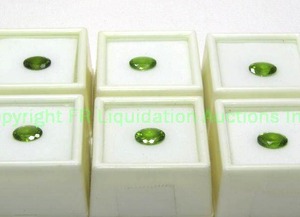 lot 363 image: (6) Chinese Peridot gemstones. 2.00 carat each 10x8mm ovals.