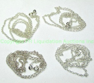 lot 365 image: (4) Sterling silver Italian Rolo chains. 21L.  All marked 925 Italy.