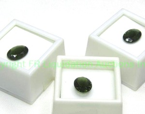 lot 367 image: (3) Volcanic Moldavite gemstones 3.5-4.00 carats.