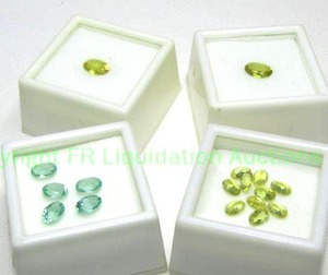 lot 376 image: (4) Apatite gemstones. Includes Yellow, Canary and Green.