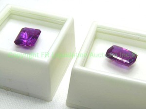 lot 383 image: (2) Simulated Purple Sapphire 7.00 and 8.00 carats. 14x10mm
