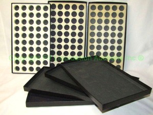 lot 420 image: (7) Gemstone storagespecimen trays, (3) with foam inserts.