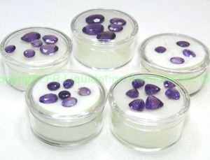lot 391 image: (5) Faceted Amethyst  purple gemstone parcels. Varying sizes and quantities.