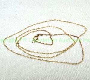 lot 421 image: 10K yellow gold rope chain. Marked 10K 16L