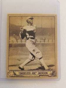 lot 4 image: Shoeless Joe Jackson 1940 baseball card - Authenticity Unknown