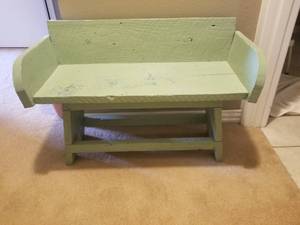 lot 41 image: Wooden bench - stool