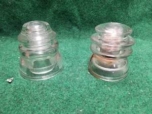 lot 101 image: Glass electric insulators